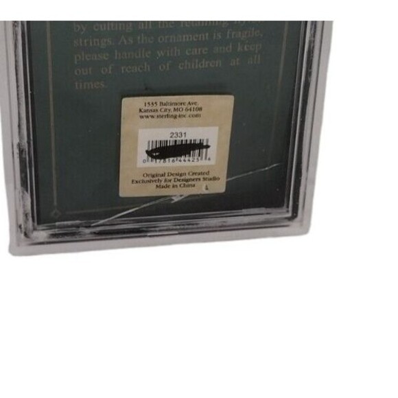 Glass Santa Christmas Ornament Hand Crafted Designer Studios Glitter Lantern - Picture 7 of 7